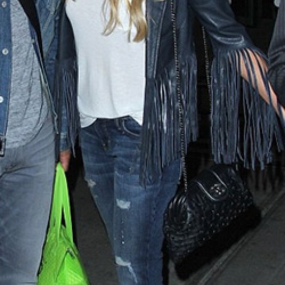 Kate Moss Topshop Leather Jacket size xs - Picture 2 of 4